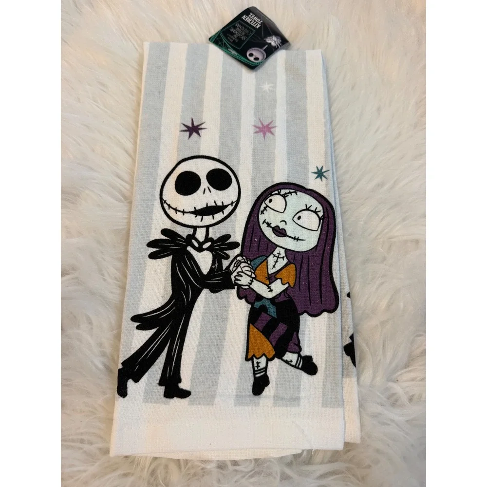 Disney Nightmare Before Christmas Jack Sally Kitchen Towel Pot Holder Mitt Set
